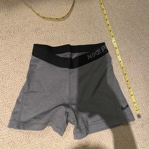 Grey and black Nike Pro Dry Fit Shorts
